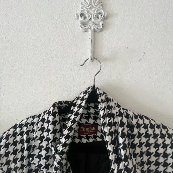Vintage Houndstooth Fringe Tie Front Jacket - Picture 13 of 13